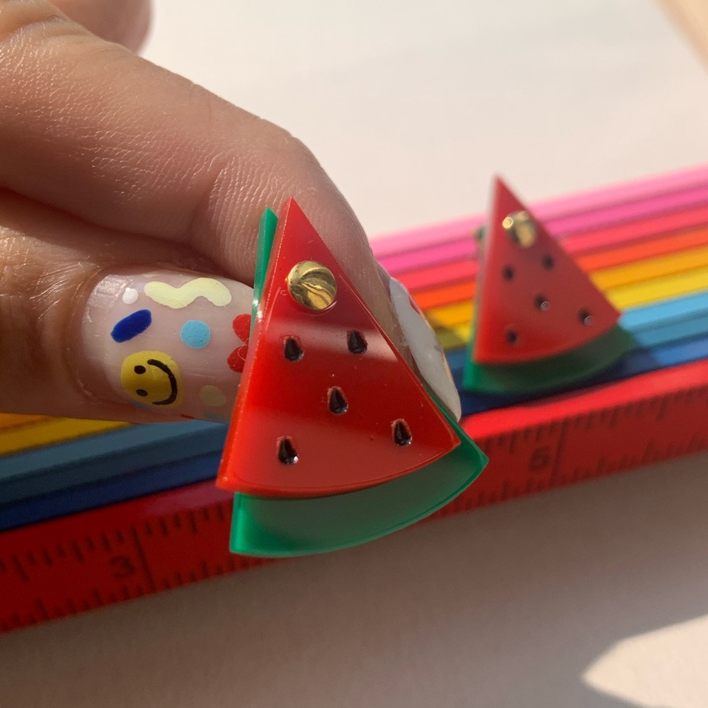 Watermelon Slice Earrings